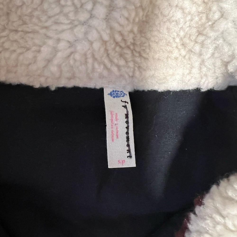 Free People S Movement Rocky Ridge brown stripe fleece jacket - Picture 6 of 8